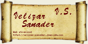 Velizar Sanader vizit kartica